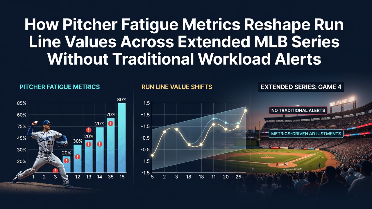 MLB pitcher on the mound during an extended series showing fatigue indicators through motion analysis