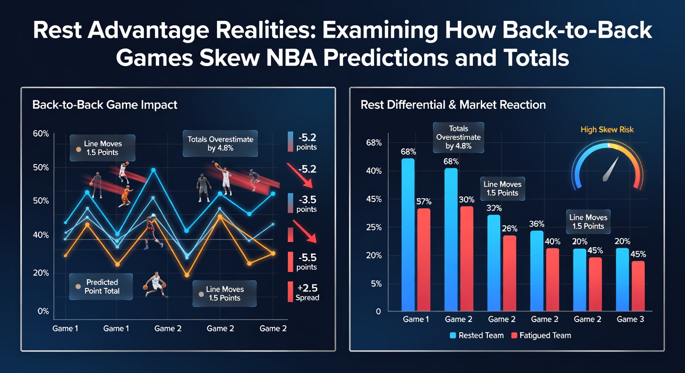 NBA players on court during a back-to-back game scenario showing fatigue effects