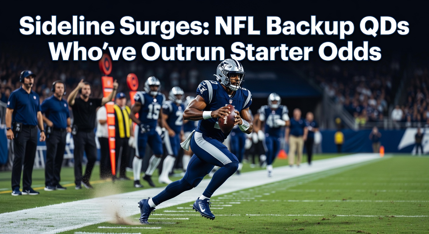 A backup quarterback steps onto the field amid a roaring crowd, helmet in hand, ready to defy expectations