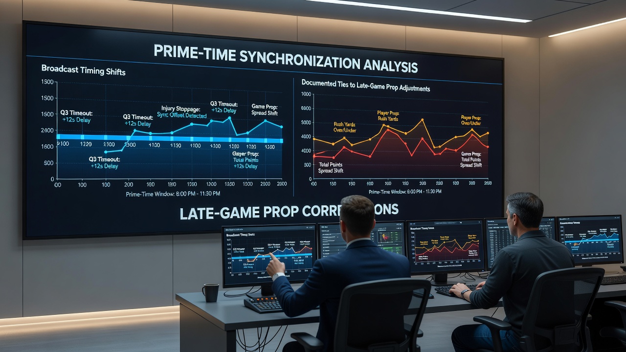 NBA arena broadcast control room monitoring timing changes during a prime-time matchup