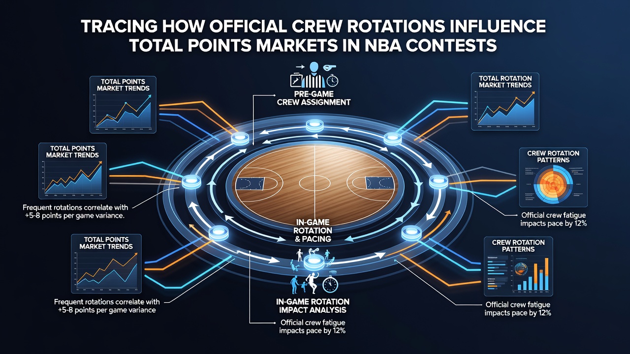 NBA referee crew analyzing game footage during rotation period