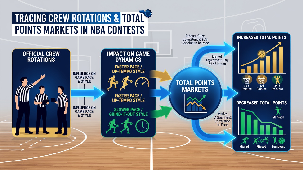 Data visualization of NBA scoring trends under different referee crews