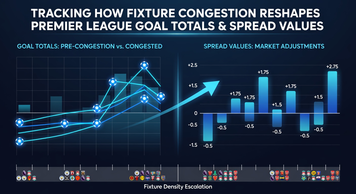 Premier League match action during a congested fixture period showing player fatigue and defensive setups