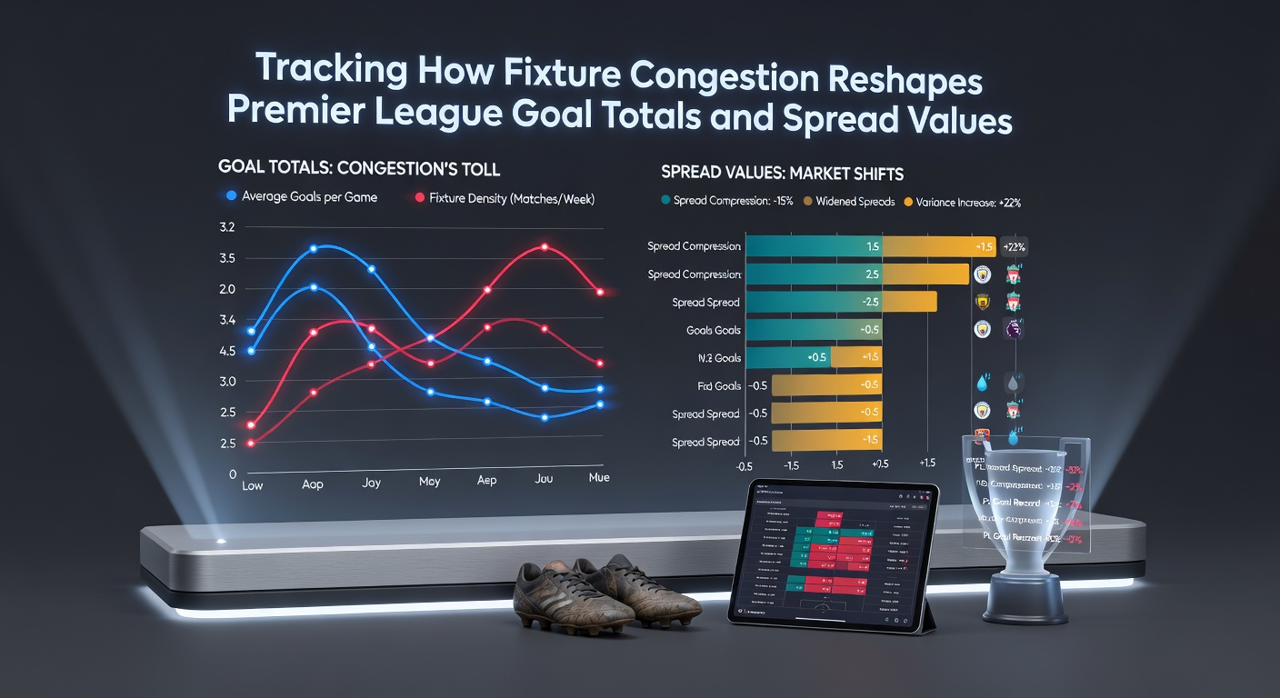 Data visualization of Premier League goal averages during congested versus standard fixture periods